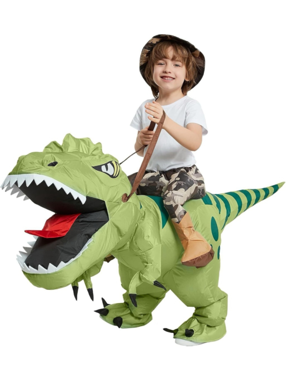 Kids Inflatable Dinosaur Costume T Rex Blow Up Funny Fancy Party Halloween